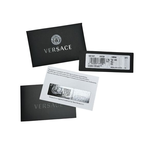 Versace NIB Medusa Square Toe Curb Chain Ankle Strap Heels Sandals 39.5 White - Picture 7 of 8